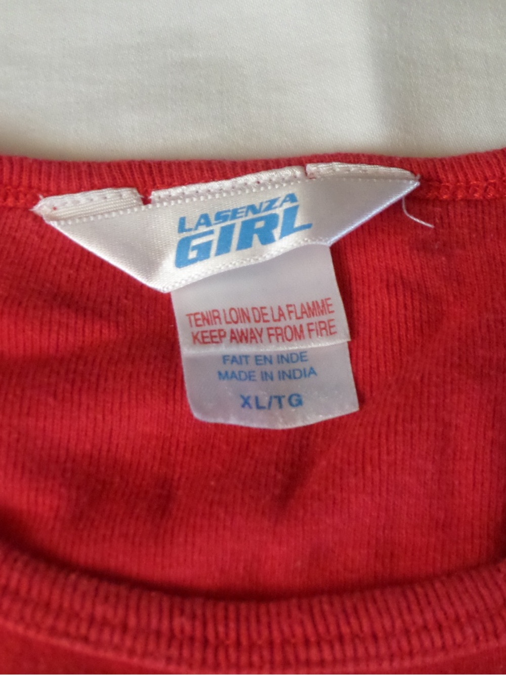 Vintage La SENZA Red 'Love Tennis' Women's Sleep Top with White & Silver Accents